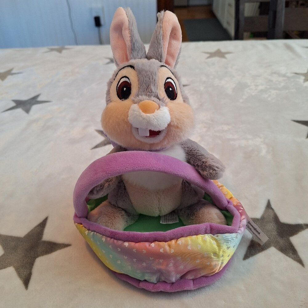 Disney Parks Easter 2008 Thumper From Bambi With Attached Fabric Basket‎